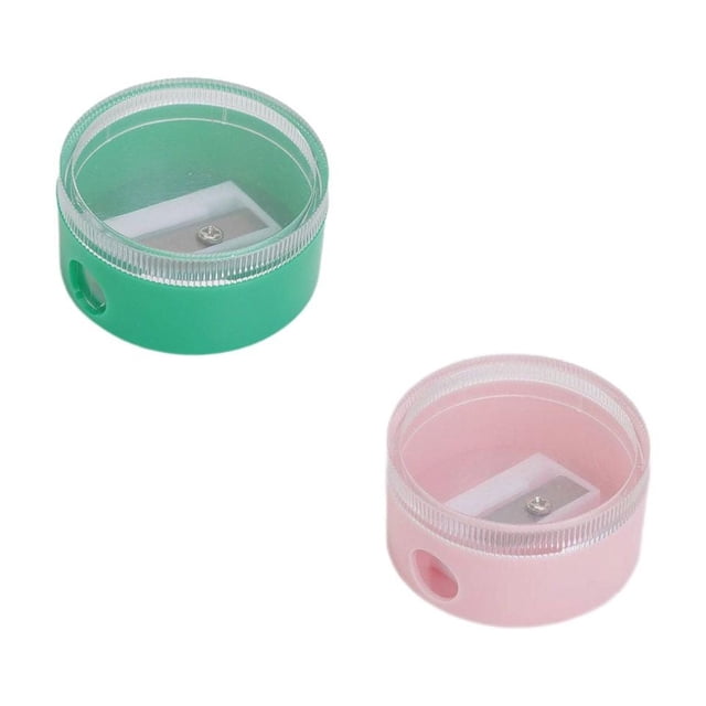 SDNall Crayons de Couleur pour Adultes, Taille-Crayon de Coloriage Rond Mini Transparent, Design Trou Coloré, Parfait pour Élèves et Enfants