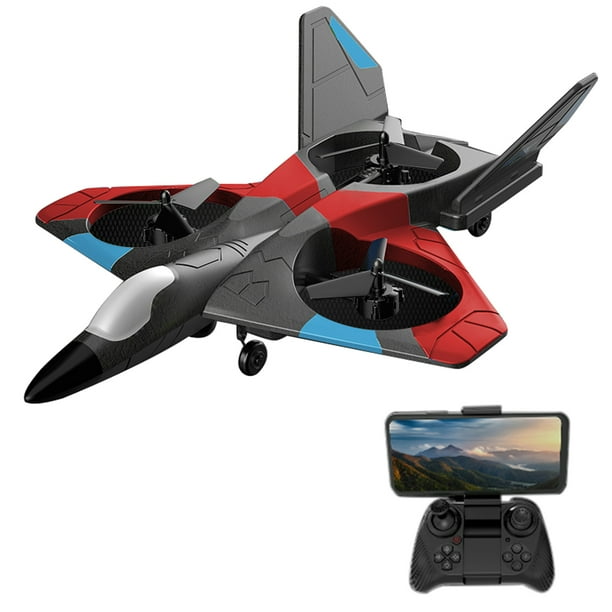Dispositivo inteligente remoto Avión de control remoto con cámara 4K 2.4GHz Avión de control remoto Avión deslizante Juguetes de vuelo para adultos Niños Estabilización de giroscopio con luces LED Mod Abanopi Dispositivo inteligente remoto