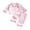 Pink, variant on Cjfdfy Toddler Baby Girl Boy Christmas Satin Pajamas Tree Santa Claus Print Long Sleeve Ruffle Trim striped Shirt Pants Kids Baby Cute My First Christmas Holiday Sleepwear 1-6Y