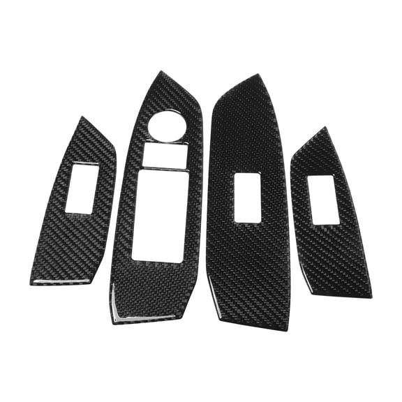 Unique Bargains Window Lift Switch Panel Trim Cover for Mazda CX-5 2017-2025 Front Rear Car Door Window Control Button Interior Accessories Carbon Fiber Black