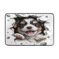 thumbnail image 5 of Bath Curtain & Non-Slip Bath Mat Set 12-Grommet Shower Curtain Memory Foam Bath Rug Puppy Breaking Through The Wall, 5 of 8