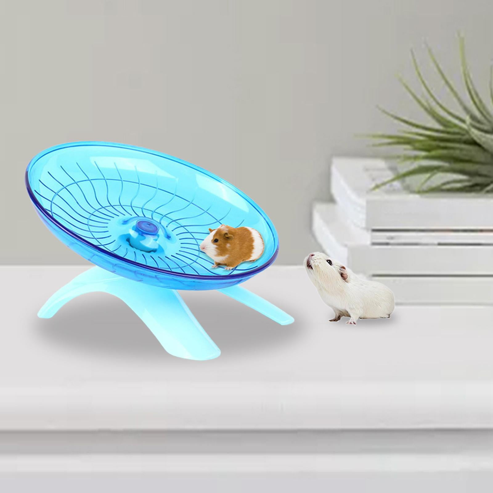 koolsoo 18cm Round Roller Hamster Running Spinner Exercise Sports Wheel Platform Mouse Rat Gerbil Small Pet Toy Pets Supplies Training , Blue