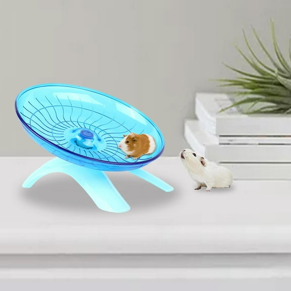 18cm Round Quiet Roller Hamster Running Exercise Sports Wheel Platform Mouse Rat Gerbil Small Pet Toy Pets Supplies Training , Blue