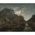 thumbnail image 2 of Jan Wijnants 24x20 Gold Ornate Framed and Double Matted Museum Art Print Titled - Herengracht, Amsterdam (C. 1661), 2 of 4