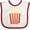 White and Red, variant on Inktastic Popcorn Movie Treat Boys or Girls Baby Bib