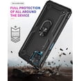 thumbnail image 5 of Grade Drop Impact for Samsung Galaxy A12 Case Galaxy A12 5G Case 360 Metal Rotating Ring Kickstand Holder  Heavy Duty Shockproof Case for Galaxy A12 5G Phone Case (Black), 5 of 14