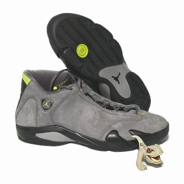 Ni - ke Vintage Air Jordan 14 Retro SZ 16 Shoe Graphite Chartreuse Blk 311832-031 2005