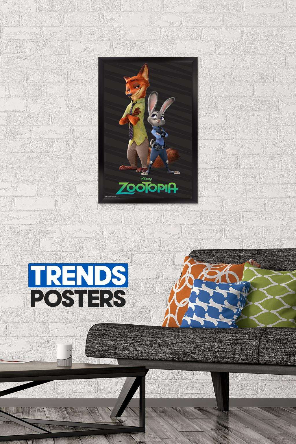 Disney Zootopia - Partners Wall Poster, 14.725" x 22.375", Framed