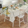 thumbnail image 4 of Flowers Eucalyptus Rectangle Tablecloth, Vintage Botanical Floral Leaves Waterproof & StainResistant Tablecloth, Washable Oil-proof Table Cover for Dining/Party/Wedding/Camping/Buffet 54x108 In, 4 of 9