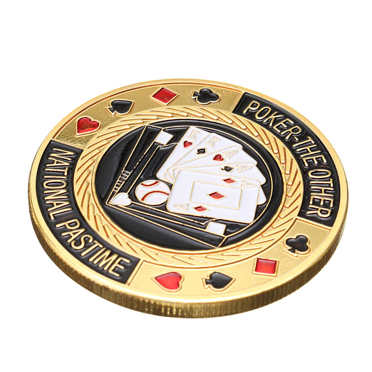 TEXAS Poker Card Guard Cover Protector Holder Casino Token Coin Chips Gold Gifts