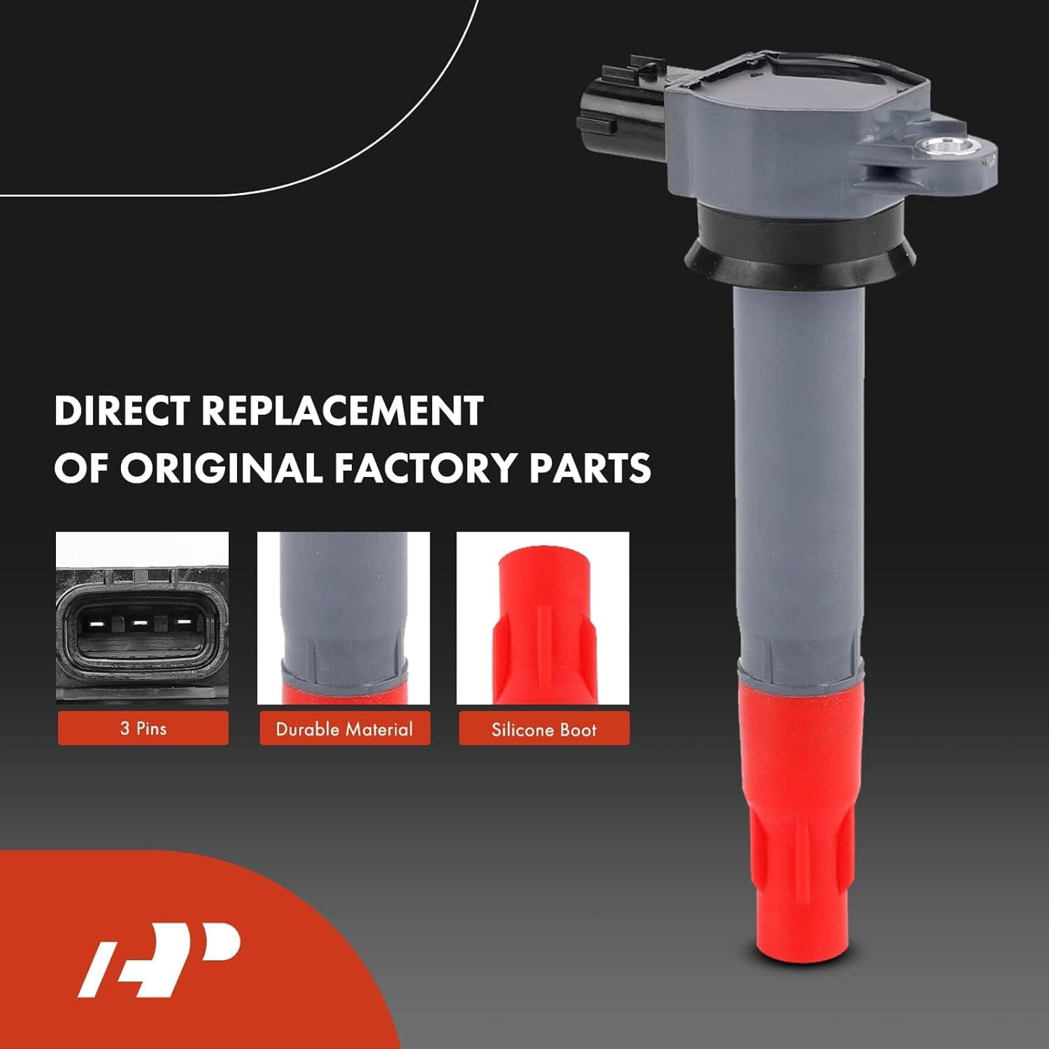 A-Premium Set of 6 Ignition Coil Pack and Iridium Spark Plugs Compatible with Mitsubishi Outlander 2007-2013 3.0L, Replace# 1832A025
