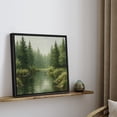 thumbnail image 2 of Framed Canvas Print Forest Landscape Wall Art Modern Nature Decorative for Living Room Bedroom - 24"x24" BLACK, 2 of 8