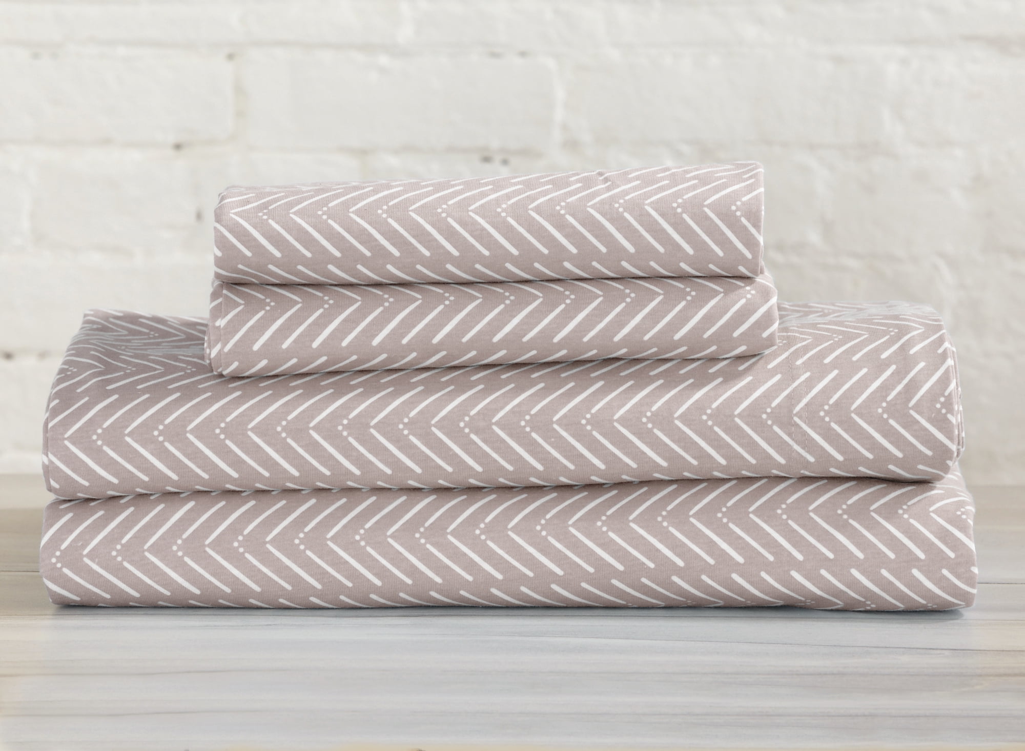 Great Bay Home Extra Soft Heather Jersey Knit Sheet Set