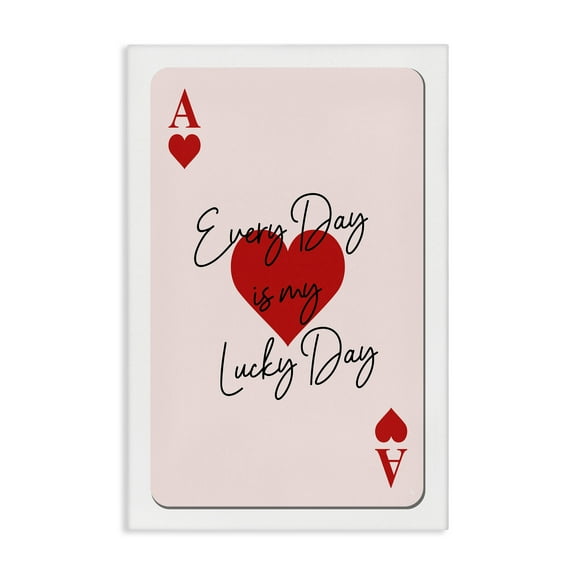 Stupell Industries Lucky Day Card Design Entertainment Painting Wrapped Canvas Art Print Wall Art, 16 x 24