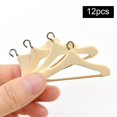 thumbnail image 3 of kurtrusly 12x Dollhouse Clothes Hangers Miniature Doll House Clothing Rack Mini Toy, 3 of 8