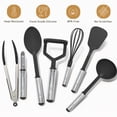 thumbnail image 5 of Lux Deor 23 Pieces Kitchen Cooking Utensils Set – 446°F Heat Resistant kitchen Gadgets for Non-Stick Cookware BPA FREE – Silicon Rubber Spatula set - Black, 5 of 12