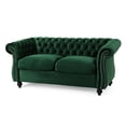 thumbnail image 3 of Emerald-Colored | Chesterfield-Style Loveseat for Stylish Decor | Enhances the Look of Your Space with Button Tufting, 3 of 6
