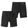 thumbnail image 3 of LIIPEE Boys Denim Shorts Summer Casual Loose Fit Rigid Waist Distressed Knee Length Jean Shorts With Pockets Kids Comfortable Breathable Fashion Bottoms,5-6 Years, 3 of 3