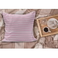 thumbnail image 2 of Geometric Fluffy Throw Pillow Cushion Cover, Pink Toned and Grey Lines on White Backdrop Striped Pattern Modern Design, Decorative Square Accent Pillow Case, 26" x 26", White Pink Grey, by Ambesonne, 2 of 5