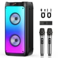 thumbnail image 1 of JYX Haut-Parleur Bluetooth, Haut-Parleur de Fête IPX4 avec Radio/ Enregistrement/ Télécommande, Système PA Sans Fil Portable pour Extérieur/intérieur, TWS, T10-T, 1 of 14
