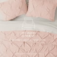 thumbnail image 3 of Noble Linens Blush Pinch Pleat 3-Piece Duvet Cover Set, King/Cal King, 3 of 9