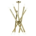 thumbnail image 3 of Livex Lighting  10 Light Antique Brass Chandelier, 46986-01 - 32" Dia x 22.75" - 46.75" Adj. H, 3 of 10