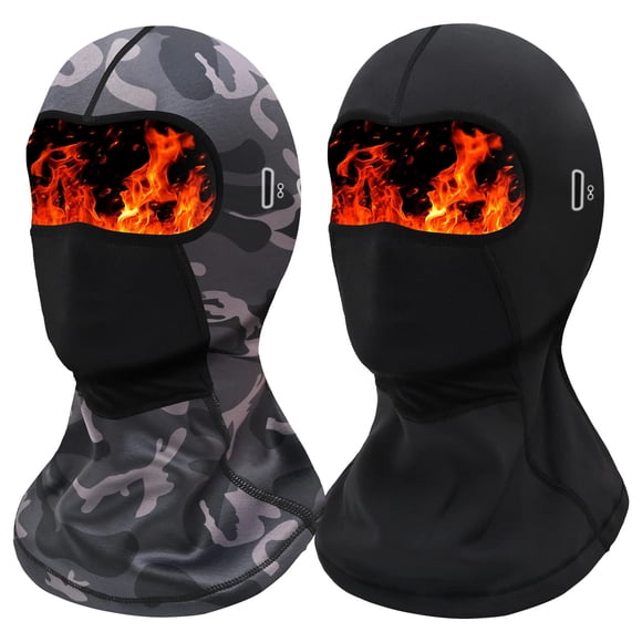 Máscara de esquí de invierno Balaclava Bodvera para hombre y mujer, paquete de 2