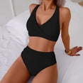 thumbnail image 2 of MSJUHEG High Waisted Swimsuits for Women,2 Piece Bikini Sets,Tie Bikini Sets for Women,Strapless Swimsuits for Women,Summer Swimsuit,Womens Bikini,Sporty Bikini Sets for Women Black L, 2 of 8