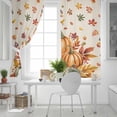 thumbnail image 5 of Fsddascl Burnt Orange Pumpkins Fall Blackout Curtains for Bedroom/Living Room, Thermal Insulated Kitchen Curtains, Thanksgiving Botanical Berry Rustic Grommet Darkening Window Treatment 42"x63"x2, 5 of 6