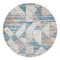 thumbnail image 3 of Unique Loom Leipzig Collection Area Rug - Wagner (7' 1" Round Blue/Beige), 3 of 7