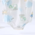 thumbnail image 3 of YEPGAR Newborn Infant Bodysuits Short Sleeve Summer Soft Cotton Cotton Newborn Onesies Infant Clothes Boys Blank Baby Onesies for 0-24 Months (A16 Light Blue, 9-12 Months), 3 of 4