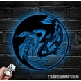 thumbnail image 4 of Craftnamesign Koi Fish Metal Sign, Ying Yang Koi Fish Metal Wall Art, Koi Fish Wall Decor, 4 of 5