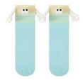 thumbnail image 2 of Xfvqtps Hand in Hand Magnetic Socks for Couple Cute Pattern Color Blocking Long Socks Sweat Absorbing Sports Socks Light Blue, 2 of 6
