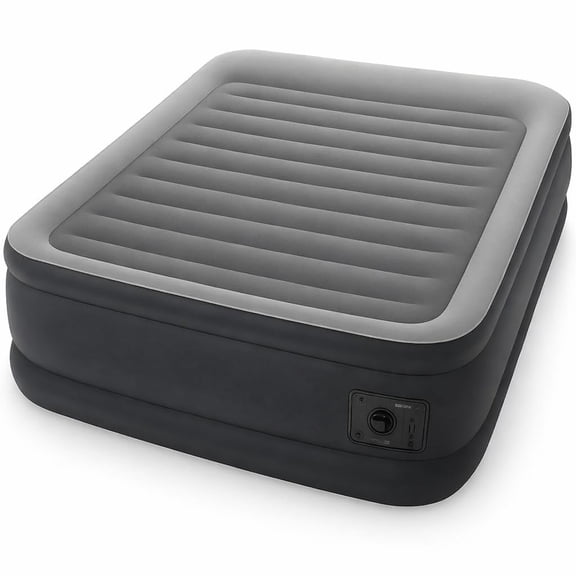 Full Size Standard Pillow Rest Air Mattress with Built-in Electric Pump, 10 Inch Height, 600 Pounds Capacity, Durable Inflatable Bed for Home or Guest Use
