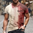 thumbnail image 4 of T-shirt Décontracté à Col Rond pour Hommes avec Imprimé Graphique d'Halloween, Manches Courtes, Grande Taille, pour Automne Hiver, 4 of 6