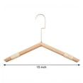 thumbnail image 6 of Unique Bargains 2Pcs Wood Nonslip Rope Durable Hangers Natural, 6 of 6