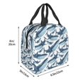 thumbnail image 3 of Fotbe Cute Shark Bolsa Térmica con Estampado y Forro de Aluminio Grueso Bolsa de Almuerzo con Bolsillo Frontal para Hombres y Mujeres, Ideal para Trabajo, Escuela, 3 of 8