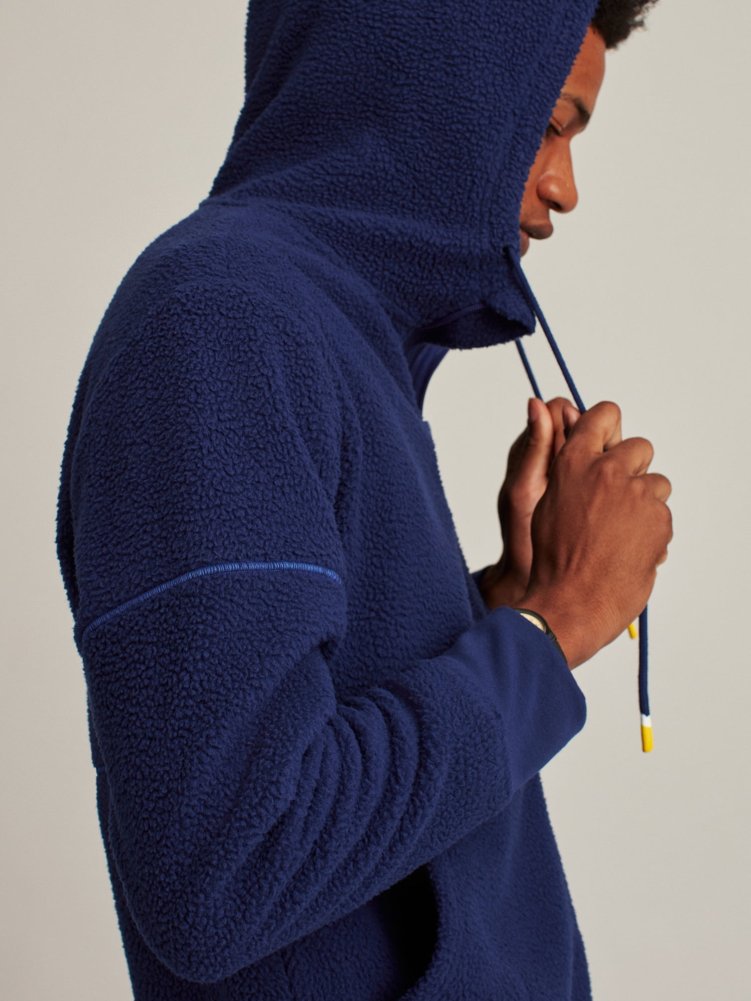 Bonobos Fielder Men's and Big Men's Sherpa Fleece Full Zip Hoodie, Up to Size 3XL