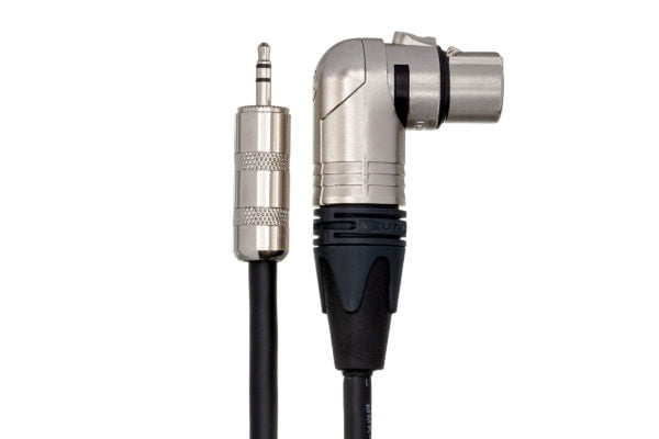 Hosa MXM-015RS Microphone Cable 3.5 mm TRS Male to Neutrik Right Angle XLR Female 15 foot