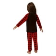 thumbnail image 7 of WIBACKER Kids Christmas Plaid Deer Pajamas Long Sleeve Holiday Pjs Set Toddler Boys Girls Xmas Jammies 2-14 Years, 7 of 7