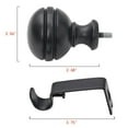 thumbnail image 4 of UTOPIA ALLEY Wall Mounted 5/8 Inch Curtain Rod - Curtain Rods For Windows 28 to 48 Inch, Adjustable Drapery Rods, Black Curtain Rods, Bedroom Curtain Rods, Tapestry Poles (Black, 28"-48"), 4 of 9