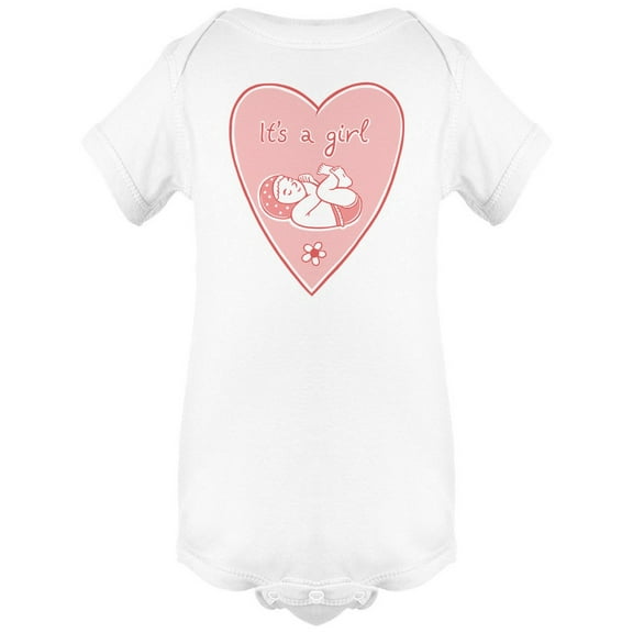 It's A Girl (Heart) Bodysuit Infant -Image by Shutterstock,  6 Months