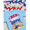 thumbnail image 4 of Paw Patrol 4th of July Celebration Outfit - USA Flag Patriotic Toddler Kids T-Shirt - Perfect for Boys and Girls - Celebratory Fourth of July Clothing - California Blue 5T, 4 of 6