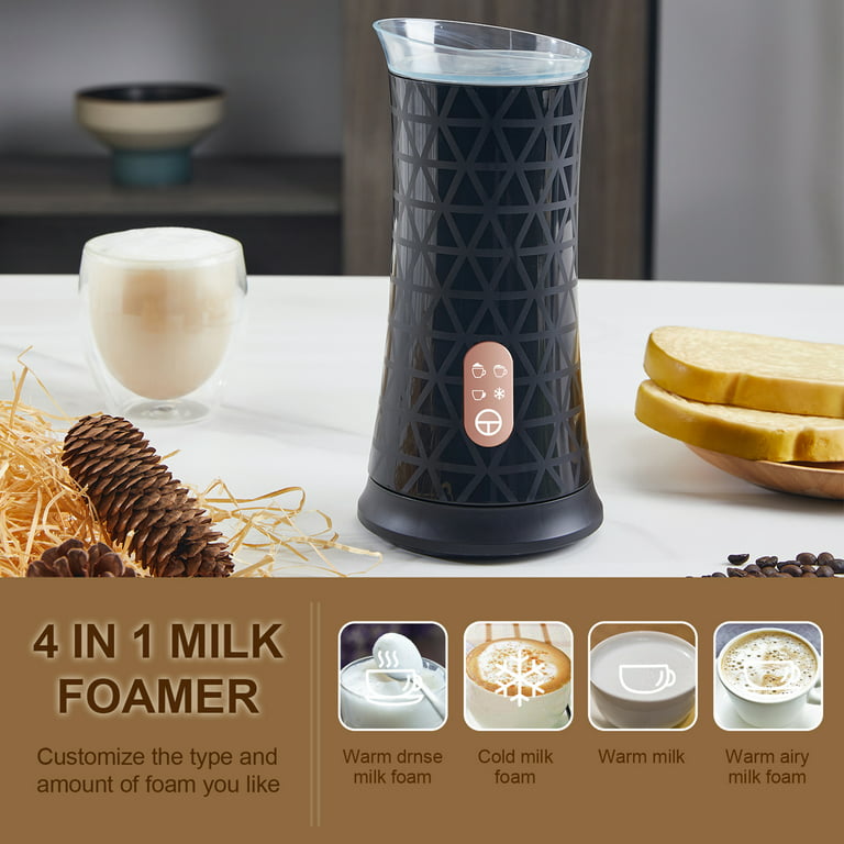 Electric Milk Frother Cooker for Frothing 4-in-1 Milk Steamer with Foam  Maker for Coffee/Latte/Cappuccino 
