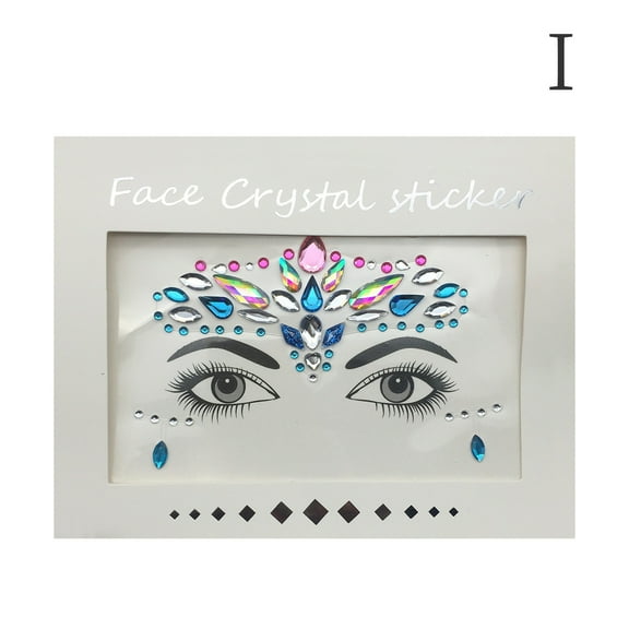 Beauty Clearance Under $15 New Acrylic Face Sticker Rhinestone Environmental Resin Rhinestone Face Sticker Muliticolor