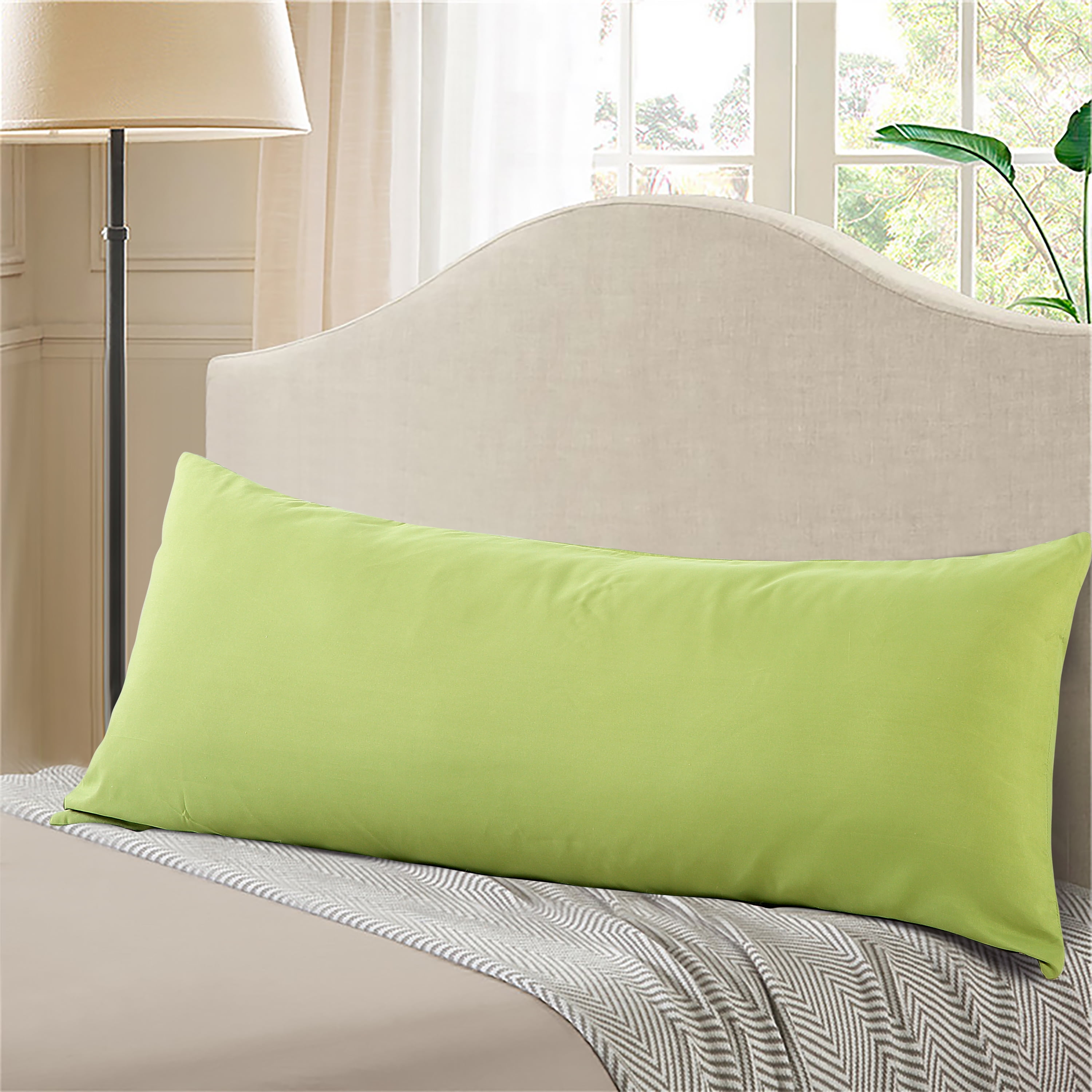 Evolive Solid Pillowcase, Body Pillow, Green