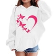 thumbnail image 5 of Mercatoo Cute Heart Butterfly Hoodies for Teen Girls Oversized Pullover Hoodies Long Sleeve Fall Winter 𝐇ooded Sweatshirts, 5 of 5