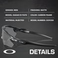 thumbnail image 2 of Oakley OO9208 Radar EV Path Shield Shaped Polarized Sunglasses for Men - Includes Official Eyewear Kit - Carbon Frame Frame with Prizm Black Lens, 2 of 7