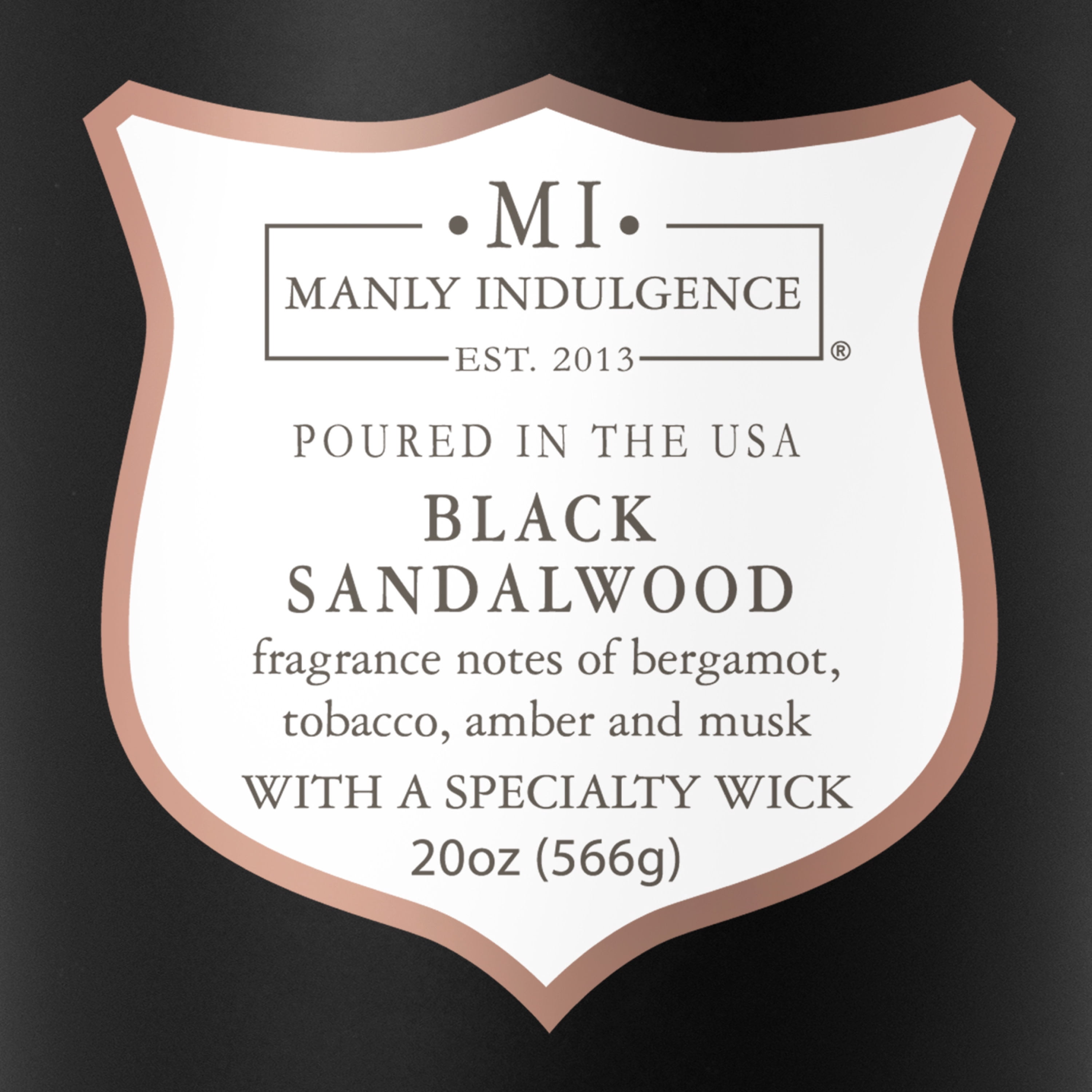 Manly Indulgence Black Sandalwood 20 oz Scented Wood Wick Jar Candle
