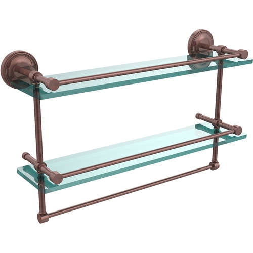 Photo 1 of 22 Gallery Double Glass Shelf with Towel Bar (Build to Order)